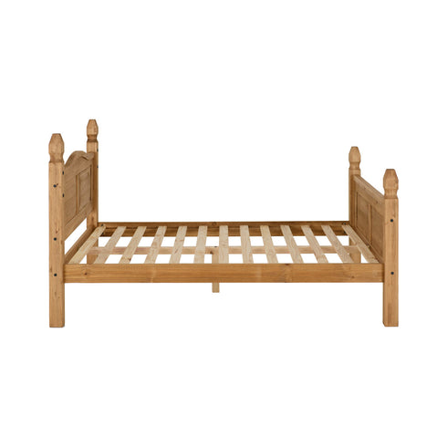 Corona 5FT Bed High Foot End - Distressed Waxed Pine
